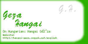 geza hangai business card